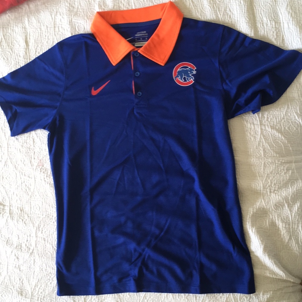 Cubs Golf Shirt - Nike MLB- Dri-Fit - Blue XL